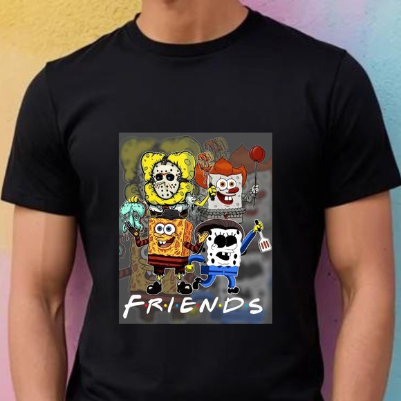 FRIENDS SPONGE BOB HALLOWEEN SHIRT - Picture 1 of 1